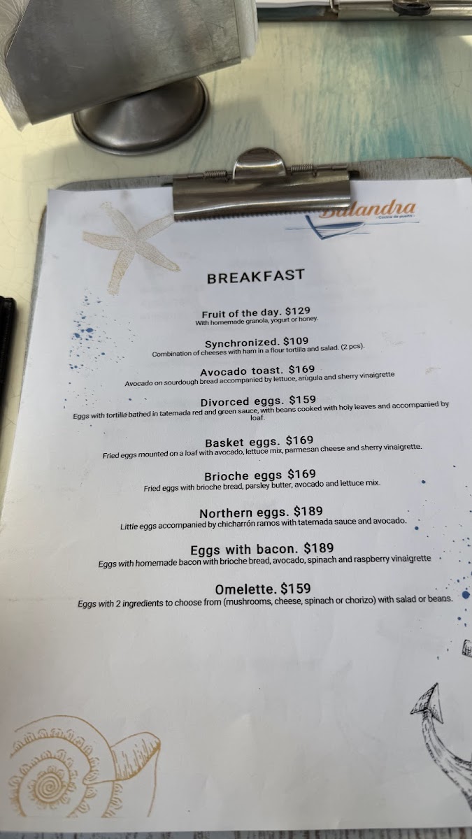 Balandra - Cocina de puerto Menu - Image 3